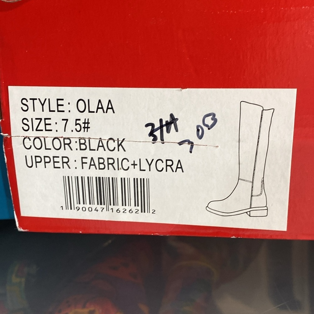 Rebel By Zigi Black Tall Winter Faux Leather Boots Sz 7.5 - Picture 7 of 8